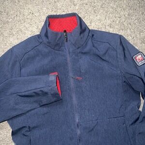 Chick Fil A Blue Team Style Oobe Employee Jacket Medium Uniform Softshell Lined